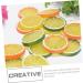 Zerodeko Fruit Model 52 Pcs Imitation Lemon Slice Mini Gray Flakes Pvc Plastic Lemons Assorted Colorx4pcs 4X4X0.8CMx4pcs - Buy Online on GoSupps.com