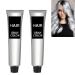 Silver Gray Natural Hair Dye Cream Gray Silver Color Cream Unisex Silver Hair Dye Fashion Permanent Color Cream Grey Permanent Hair Dye Silver Gray Natural Hair Color Cream 2PC
