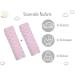 Balbina 2-Piece Belt Cushion | Minky Fabric Shoulder Pad for Adults & Kids | Universal Protector for Car Seats Strollers & Backpacks - Light Pink - Buy Online on GoSupps.com
