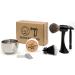 KIKC New Luxury Shaving kit - Shaving Brush, Safety Razor, Shaving Cream, Synthetic and Badger Hair with Soap and Bowl, Can Replace Hair Knots Arbitrarily, Hair Salon Tool double hair knot kit