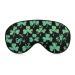 Retro Green Clover Pattern Sleep Mask Eye Cover for Sleeping Blindfold with Adjustable Strap Blocks Light Night Travel Nap for Men Women