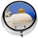 Santorini Greek Island Sea View Mini Pill Box | 3 Compartment Portable Pill Organizer for Travel & Home - Buy Online on GoSupps.com