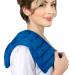 Microwave Heating Pad for Cramps & Targeted Pain Relief 6x16 Reusable Heat Pack Warm Compress Moist Heating Pad Microwavable for Muscle Aches Back Neck & Shoulders - Hot/Cold Therapy Bag (Blue)