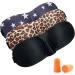 Sleep Mask 3 Pack Blackout Eye Masks Cover Eyeshade 3D Contoured Blindfold with Ear Plug Suitable for Travel/Nap/Meditation/Night's for Men Women
