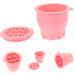 DRESSOOS Makeup Brush Cleaning Bowl Retractable Silicone Scrub Cup Drying Rack Brush Set Clean Silica Gel Makeup Brush Cleaner 9.20X9.20X8.60CM Pink - Buy Online on GoSupps.com