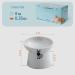 TAMAYKIM 8oz Tilted Ceramic Raised Cat Bowls Set - Blue & Grey | Porcelain Elevated Feeding Dish for Kitty | Stress-Free, Dishwasher & Microwave Safe | 2-Pack - Buy Online on GoSupps.com