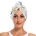 Six Lovely Dwarf Hair Towel 2 Pack Super Absorbent Hair Drying Towel Quick Dry Hair Turbans Head Towel with Button Twisty Wrap for Women Girls