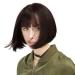 REECHO 11" Short Bob Wig with bangs Synthetic Hair for White Black Women Color: Dark Brown 11 Inch (Pack of 1) Dark Brown
