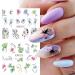 Summer Flower Leaf Nail Art Stickers - 12PCS Water Transfer Decals for Colorful Summer Nail Decorations - Buy Online on GoSupps.com