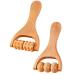 2 pieces massage roller wood triggerpunkt roller body facial scooter with handle legs hands face massage body massage face neck anti-cellulite for gua Sha scraping massage tool