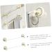 STOBAZA Towel Rod 2pcs Cream Towel Holder Bathroom Rack Organizer Towel Rack No Trace Stickers Double Pole Bath Towel - Buy Online on GoSupps.com
