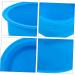 3pcs Melting Wax Bowl Set - Silica Gel with Metal Liner - 12x12cm - Blue | International Shipping - Buy Online on GoSupps.com
