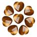 Xiannvxi 5pcs Tiger eye crystals heart stones love palm bag bag healing stone gemsteine crystal stones meditation natural Reiki C-tiger eye