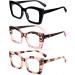 Buy KoKoBin Oprah Oversized Square Reading Glasses - Stylish Computer Glasses with Spring Hinges in Black Pink Leopard & Pink - 2 Diopters - International Shipping Available - Buy Online on GoSupps.com
