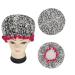 Huachnet Waterproof Women's Shower Cap - Black Flower in White | Double Layers - Buy Online on GoSupps.com