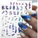 6 Colors Marble Nail Stickers - Self-Adhesive 3D Nail Art Accessories | Bronzing Silver Blooming Designs - Buy Online on GoSupps.com