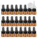 Zeoabsy 20 pieces mini 1 ml of empty brown las drip bottle Pipette bottles with glass pipette glass bottle drip pipettes for aromatherapy essential oils dosage and storage of liquid substances 1ml