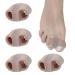 JULAR 4 PCS Bunions Gel Toe Separators for Overlapping Toes Women and Men  Wicking & Breathable Fabric Bunion Corrector  Gel Bunion Corrector with 2 Loops for feet