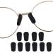 Glasses-nose pad covers piled up silicone-nose pads for glasses non-slip glasses protective shells anti-slip-nose pads for glasses sunglasses (5 pairs black L size) Black L