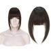 Bangs Clip in Bangs Real Human Hair Bangs for Women Clip on French Bangs Real Hair Nice Natural Flat Neat Bangs with Temples 1Pcs for Women Curved Bangs for Daily Wear (Color : #2)