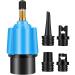 Inflatable SUP Pump Adaptor Air Pump Converter with 4 Standards Conventional Air Valve Attachment for Inflatable Boat, Stand Up Paddle Board,Kayak Dinghy, Inflatable Bed Blue