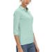 Women's Aqua Blue XL V Neck Golf Shirt | Moisture Wicking 3/4 Sleeve Polo for Fitness & Sports - Buy Online on GoSupps.com