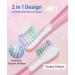 JTF Sonic Electric Toothbrush for Kids 3-12 | Rechargeable Pink Toothbrush with Smart Timer | 4 Kids Size Brush Heads Included - Buy Online on GoSupps.com