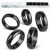 5Pcs Hematite Magnetic Plain Band Rings, Break with Negative Energy, Genuine Hematite Ring for Women Men Benefit to Anxiety Balance Assorted Size 6-10