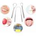 3PC Stainless Steel Tongue Scraper Set | Ergonomic Handle Tongue Cleaner for Better Oral Care & Improved Taste - Buy Online on GoSupps.com