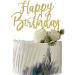 YUINYO Handmade Glitter Gold Happy Birthday Cake Topper - Birthday Party Decor Supplies - Buy Online on GoSupps.com