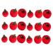 Zerodeko 18pcs Christmas Apple Pendant Xmas Party Supplies Fruit Xmas Ornaments Christmas Tree Fruit Decorations Christmas Tree Ornaments Home Decorations Party Bag Fabric 6cm Red