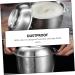 Milisten 3 Pcs Lard Can Stainless Steel Containers Pasta Containers Kitchen Supply Grease Storage Can Sauce Pot Grease Container Fruit Strainer Steam 304 Stainless Steel Chocolate - Buy Online on GoSupps.com