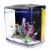 FREESEA 1.2 Gallon Betta Aquarium Fish Tank with LED Light and Filter Pump Black