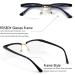 FEISEDY Retro Semi-Rimless Blue Light Blocking Glasses - Vintage Horn Rimmed Eyeglasses for Men & Women (B2883 01 Black 56mm) - International Shipping Available - Buy Online on GoSupps.com