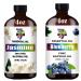GV77ZF Essential Oil Two 4 Fl Oz (120Ml) Set - Pure Natural Blueberry Oil and Jasmine Essential Oil for Diffuser Humidifier Skin Care Home Fragrance Bath Hair Care Cleansing Massage Yoga