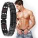 Generically SEAGRIL FAR-INFRAROT-ion bracelet Noruion Far-Infrarot-ion bracelet him Far Infrared Ionizer Wristband Magnnet hard band men with tools adjustable length (black)