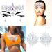 Chicque Rhinestone Body Jewels Set - Festival Mermaid Chest & Crystal Face Stickers for Women and Girls - Rave Party Jewelry (2PCS) - Buy Online on GoSupps.com