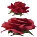 Topbuti Rose Hair Clip Set - 4 Pcs Fabric Rose Flowers in 2 Sizes for Women, Girls, Wedding, Party - Red Floral Hairpin & Brooch - Buy Online on GoSupps.com