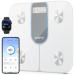 RENPHO Smart Scale for Body Weight 440lb Digital Bathroom Scale for Body Fat Bluetooth Accurate Body Composition Weighing Machine with App - White