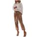 Duohropke sequins pants women glitter pants women high waist with elastic band cord strain sexy elegant stretch leisure pants party festive loose long pants for women m gold