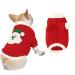 Dog Sweater Puppy Christmas Snowman Sweater Small Dog T-Shirts Soft Thickened Dog Shirt(82W942 Red-SS) Red S