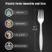 Plastic Forks 100 Pieces 6.7 Inch Reusable Plastic Forks Transparent and Robust Cutlery Sets for Birthday Party Barbecue Party Wedding ect Transparent Plastic Forks 100 Pcs - Buy Online on GoSupps.com