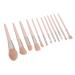 Soft Pink Fiber Hair Brushes Set | 12pcs Professional Makeup Tools for Blush Eyebrow & Eyeshadow - International Shipping Available - Buy Online on GoSupps.com