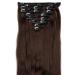 S-Noilite Clip-In Hair Extensions - 18 Clips 58cm Medium Brown 8PCs For a Natural Look - International Shipping Available - Buy Online on GoSupps.com