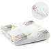 ALBOYI Baby Muslin Washcloths 120cmX110cm Organic Cotton Cartoon Newborn Towel Muslin Squares Babies Soft Washcloth Swaddle Blanket Shower Wipe(Colour Feather Print) 1 Pcs