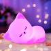 One Fire Cute Cat Night Light 16 Colour Chaning Baby Night Light Newborn Help Sleep Kids Bedside Lamps Rechargeable Nightlight Stuff Cat Lovers Gifts for Women/Kids/Girls Silicone B-cat
