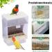 Komunj Transparent Food Spender for Budgies Canaries & Finches - Ideal Food Container for Parenting and Seeds - Buy Online on GoSupps.com