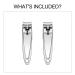 PEACECOLOR Stainless Steel Nail Clippers Set - 2 Pieces for Finger & Toenails - Durable & Sharp for Men & Women - Buy Online on GoSupps.com