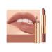 KUAILEGO ROSE GOLD 2 In 1 Matte Lipstick & Liquid Lipstick Full Color Lip Gloss Matte Finish Nude Long Wear Waterproof Velvet Lipstick (04)