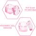 SOESFOUFU Glass Jar Nail Art Brush Cup Pink Crystal Glass Heart-shaped Manicure Tools Acrylic Nails 5.70X5.40X5.40CM Pink - Buy Online on GoSupps.com